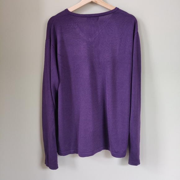 Le Chateau Purple V-Neck Sweater XXL - Picture 9 of 11